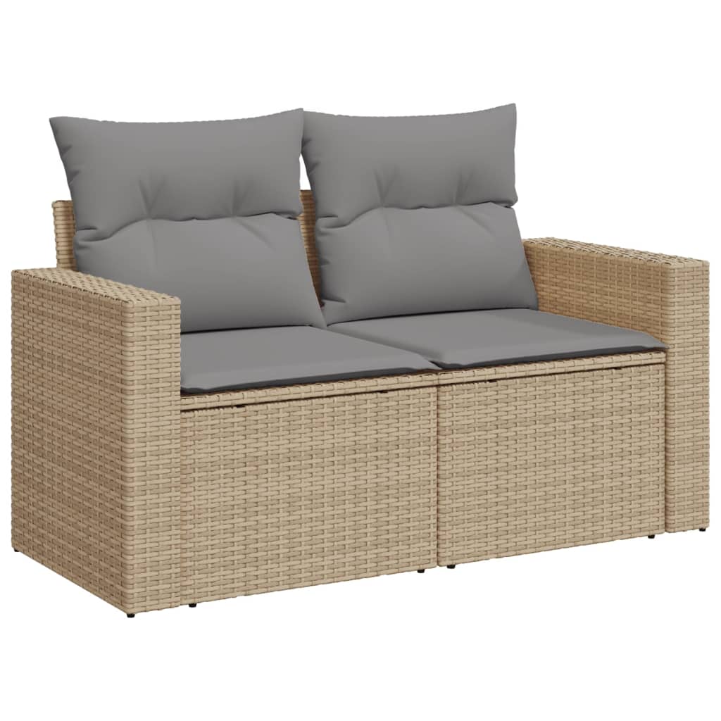 Set Divano da Giardino 6 pz con Cuscini Beige in Polyrattan - immagine 8