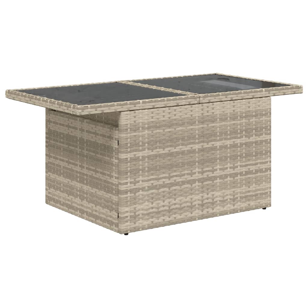 Set Divano da Giardino 8pz con Cuscini Grigio Chiaro Polyrattan - immagine 3