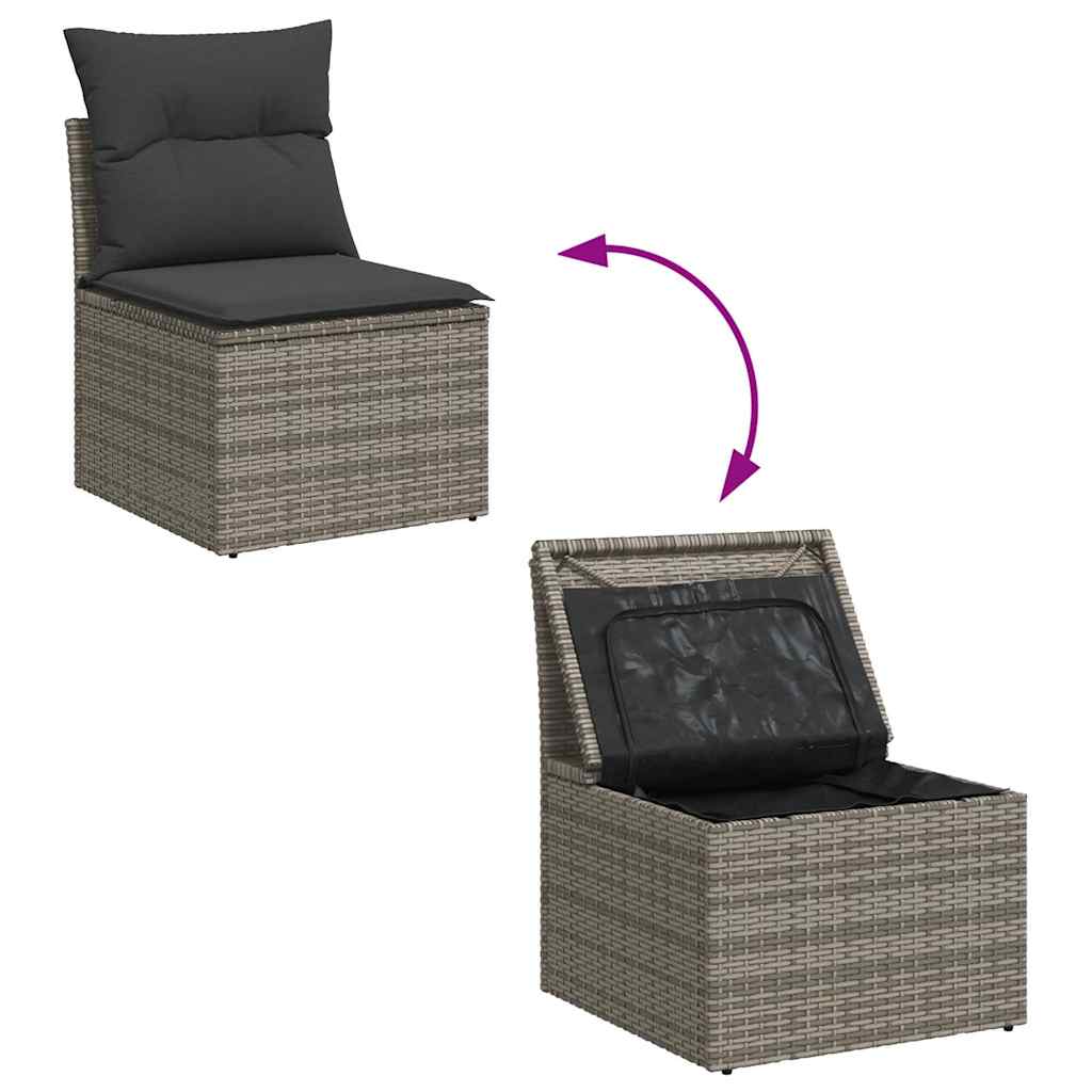 Set Divano da Giardino 6 pz con Cuscini Beige in Polyrattan - immagine 5