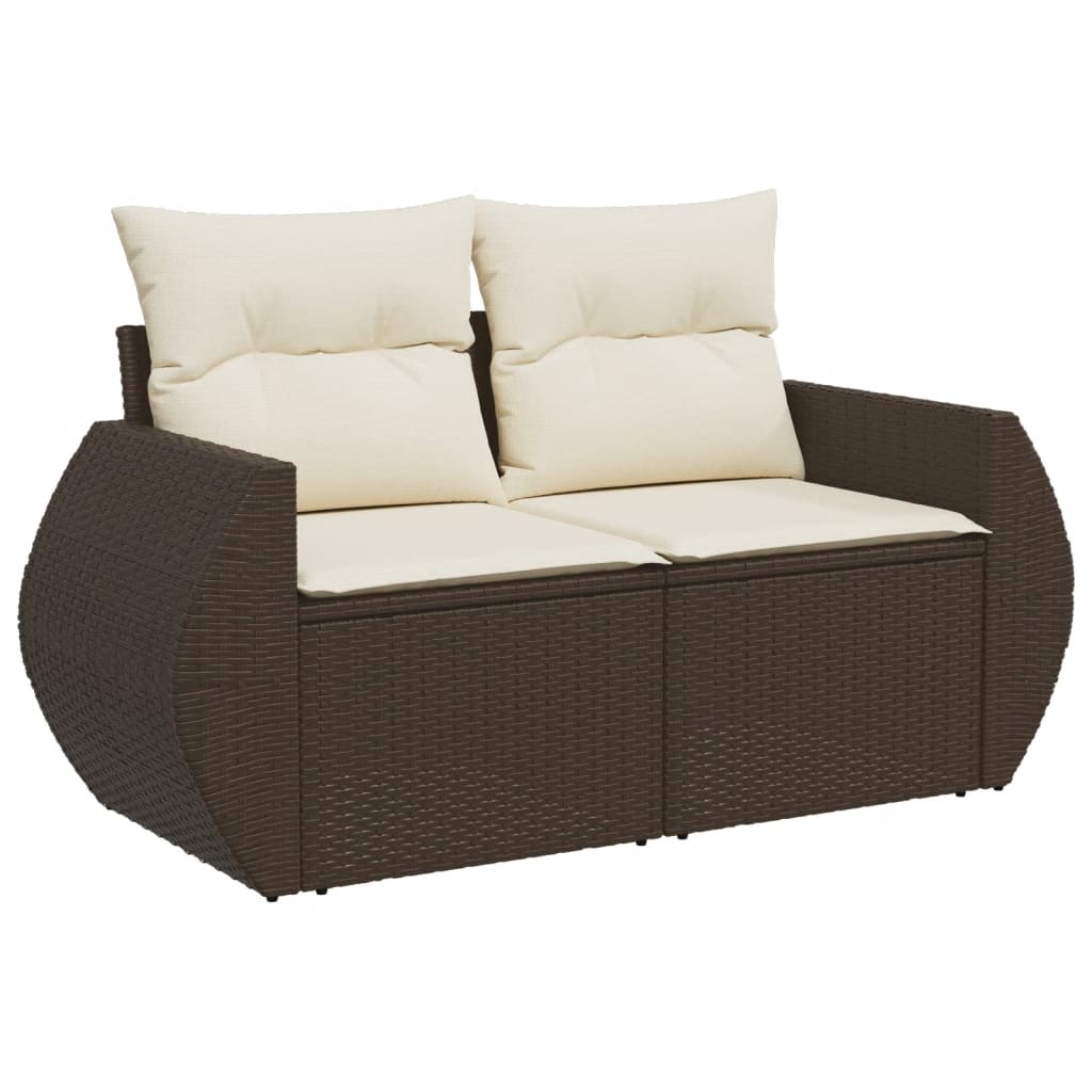 Set Divani da Giardino con Cuscini 8 pz Nero in Polyrattan - immagine 3