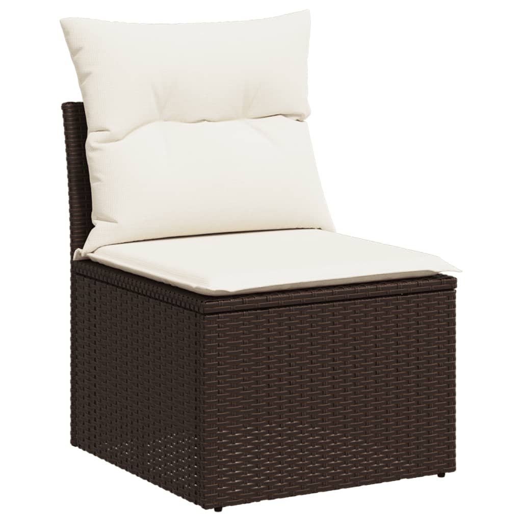 Set Divani da Giardino con Cuscini 8 pz Nero in Polyrattan - immagine 4