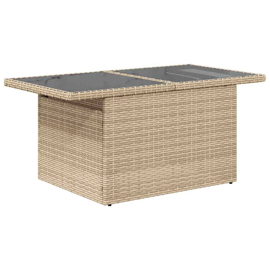 Set Divano da Giardino 5 pz con Cuscini Beige in Polyrattan - immagine 5