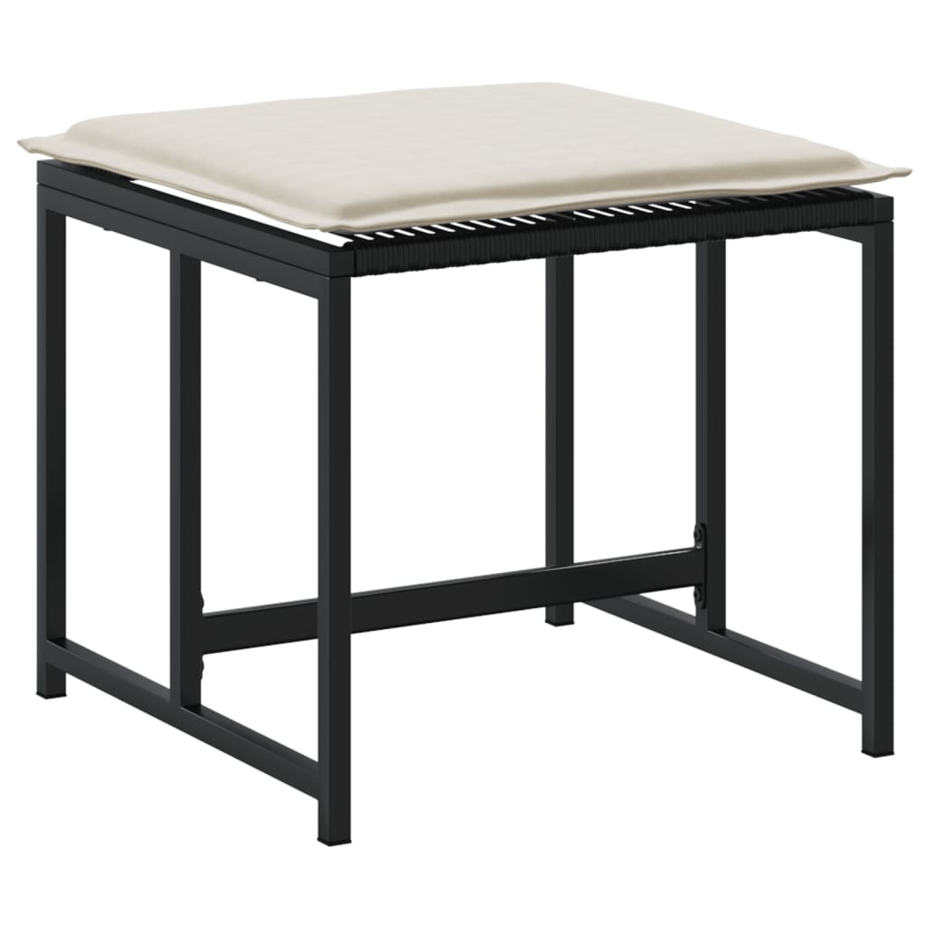 Sgabelli da Bar 4 pz Neri in Polyrattan - immagine 5