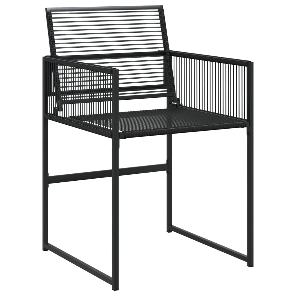 Set da Pranzo da Giardino 9 pz Nero in Polyrattan - immagine 4