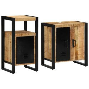 Set di mobili per il bagno 2 pcs Legno di mango massello