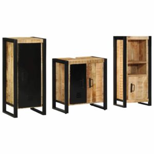 Set di mobili per il bagno 3 pcs Legno di mango massello