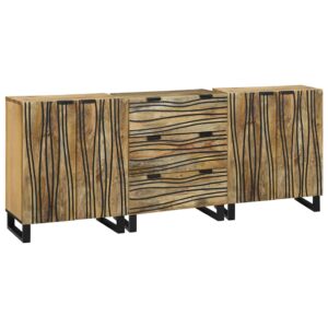 Set di mobili per il bagno 3 pcs Marrone Legno multistrato