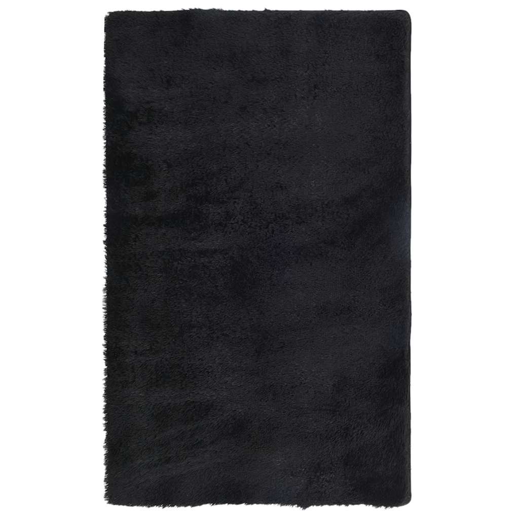 Tappeto Shaggy a Pelo Lungo NAVARRA Nero 80x150 cm poliestere - immagine 2