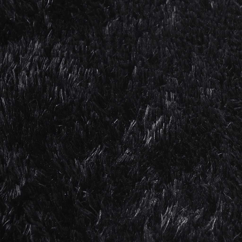 Tappeto Shaggy a Pelo Lungo NAVARRA Nero 80x150 cm poliestere - immagine 8
