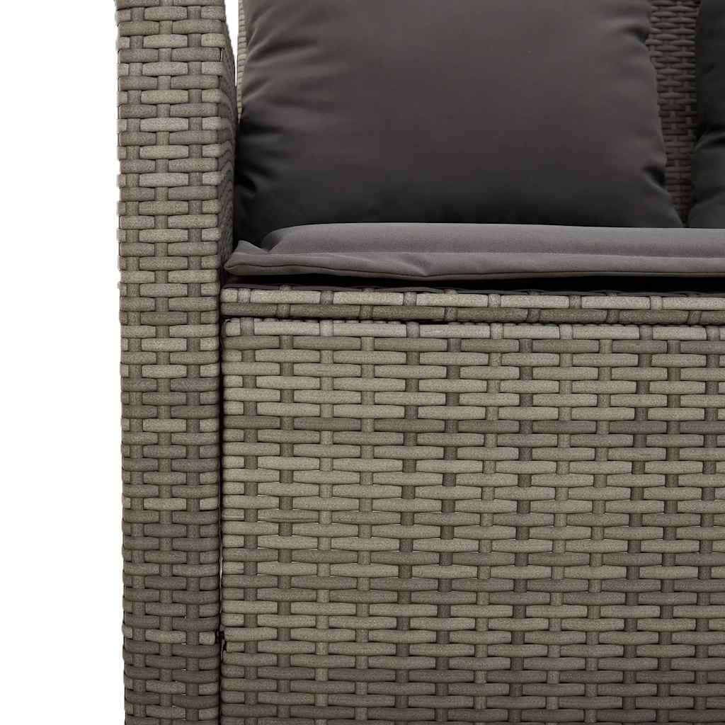Set Divano da Giardino 6 pz con Cuscini Nero in Polyrattan - immagine 8