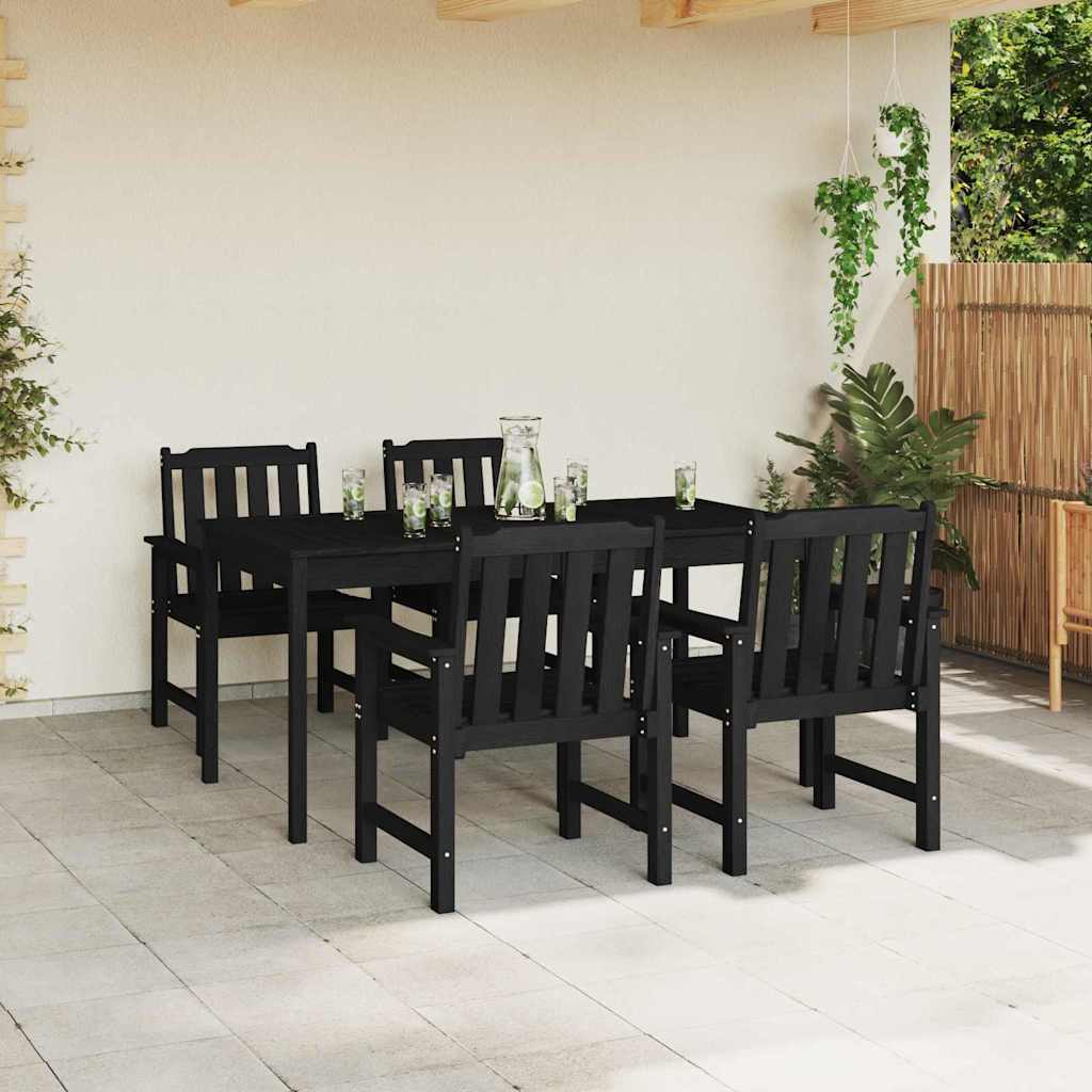 Sedia da pranzo da giardino 4 pcs Nero 65.5 x 55.5 x 88cm - immagine 3