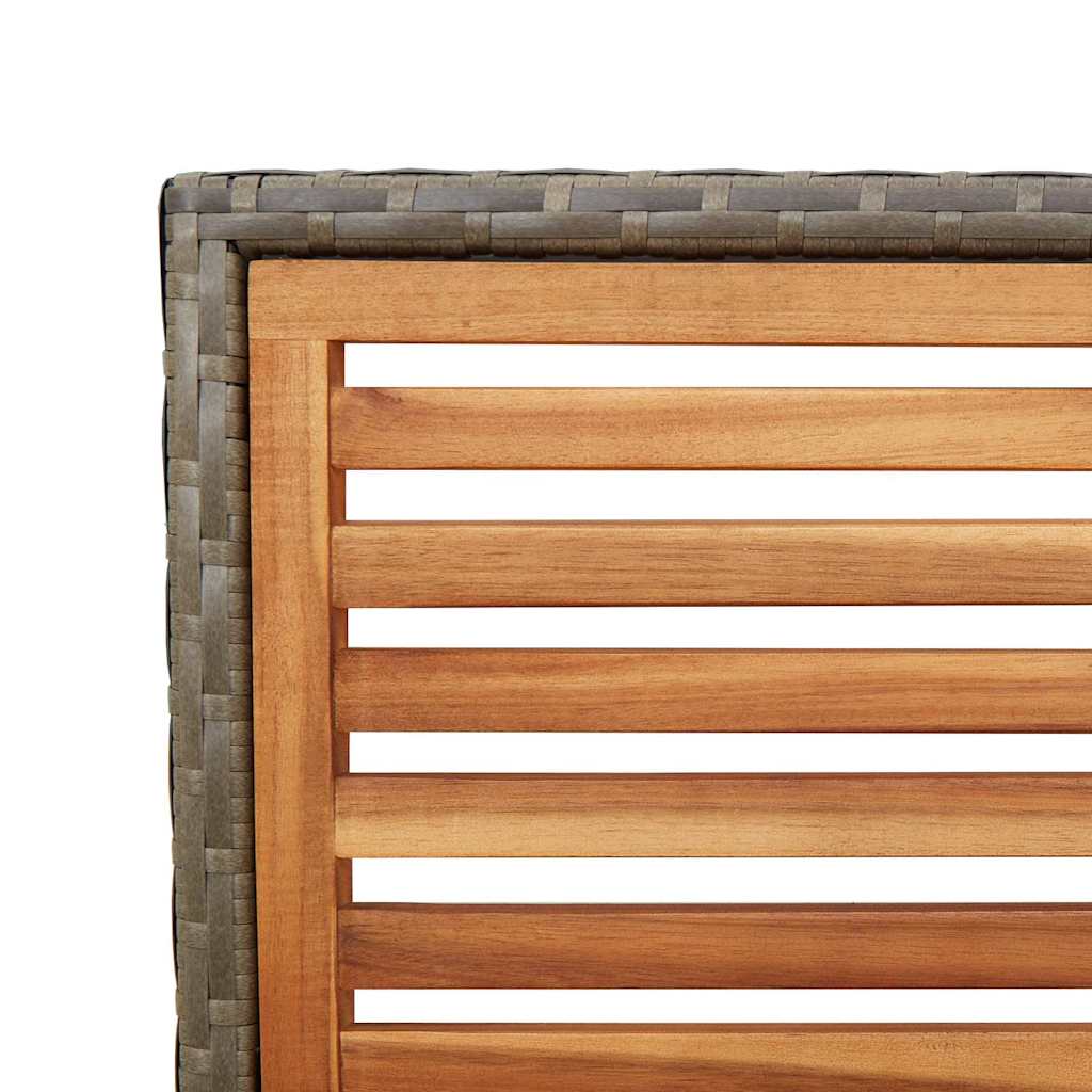 Sedie impilabili da giardino 4 pcs Marrone e Grigio - immagine 8