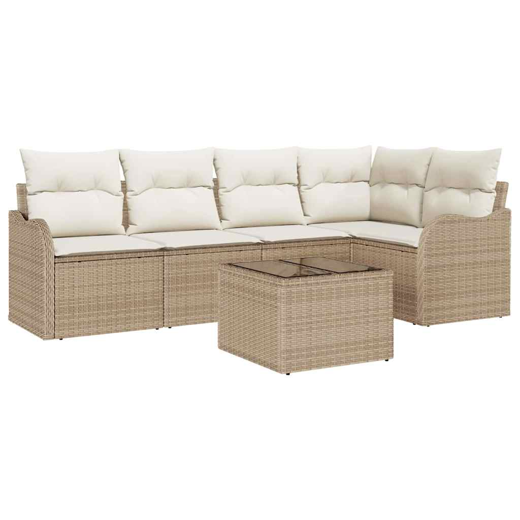 Set Divano da Giardino Beige polyrattan - immagine 2