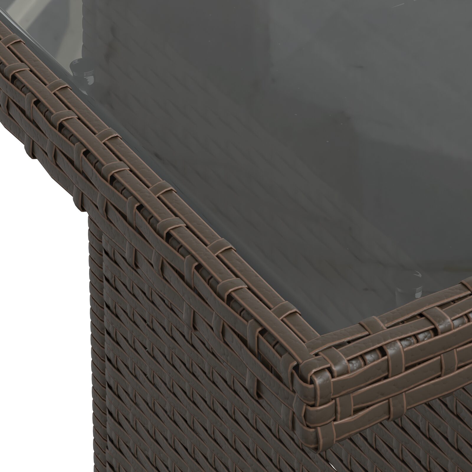 Set di divano da giardino di 7 pezzi con cuscini - Rattan poliestere marrone - immagine 7