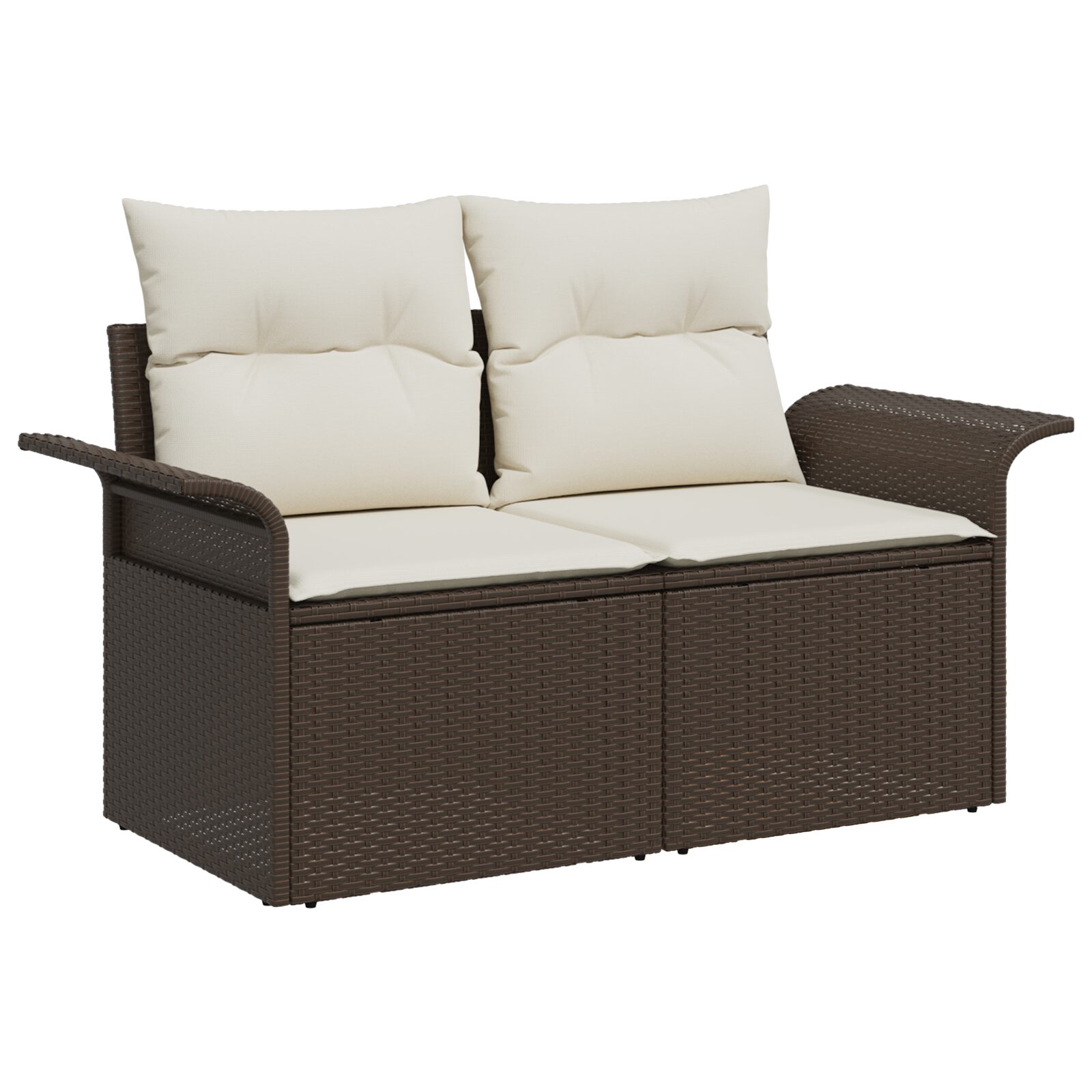 Set Divano da Giardino 8 Pezzi con Cuscini in Rattan Marrone - immagine 5