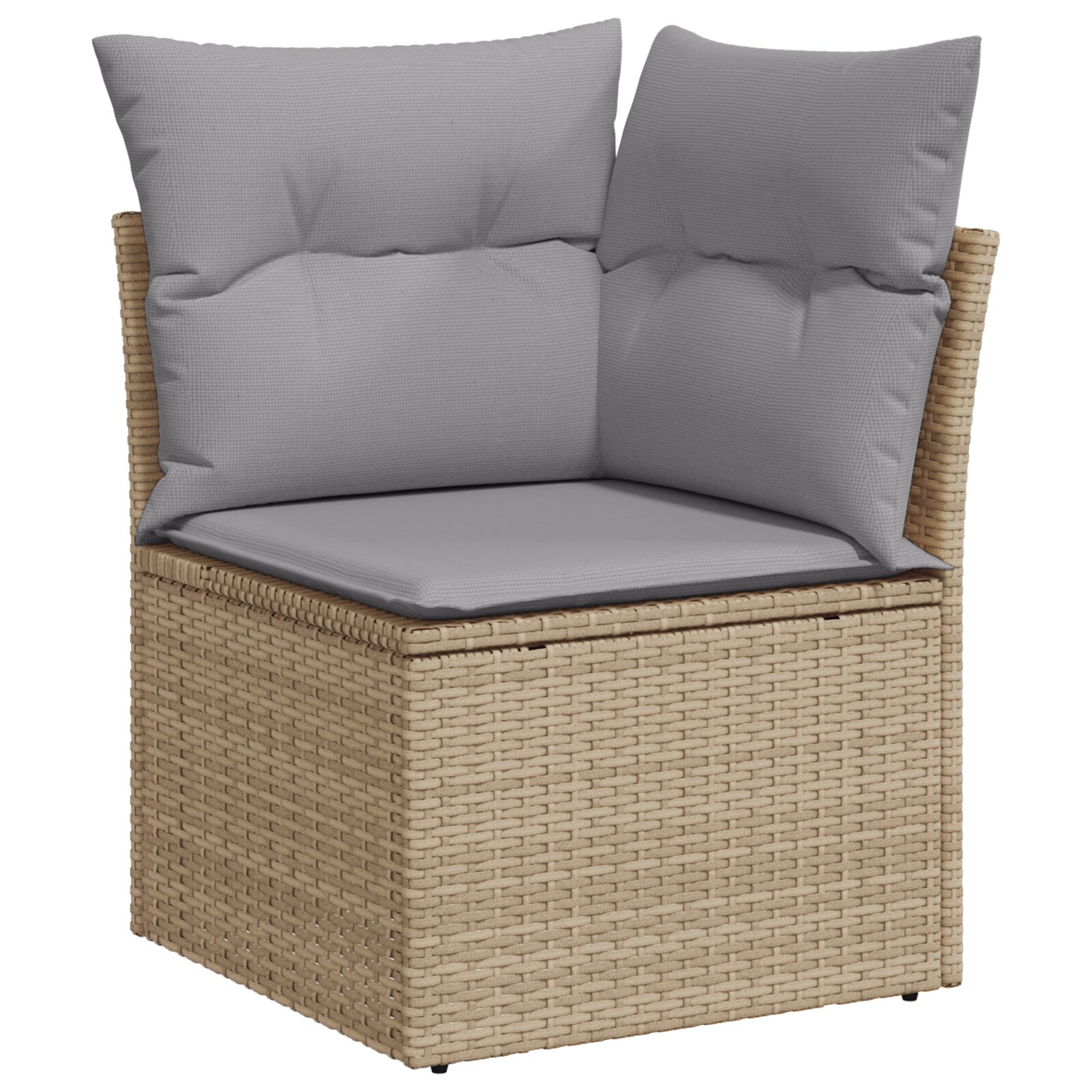 Set di divani da giardino a 4 pezzi con cuscini Beige Rattan Poliestere - immagine 6