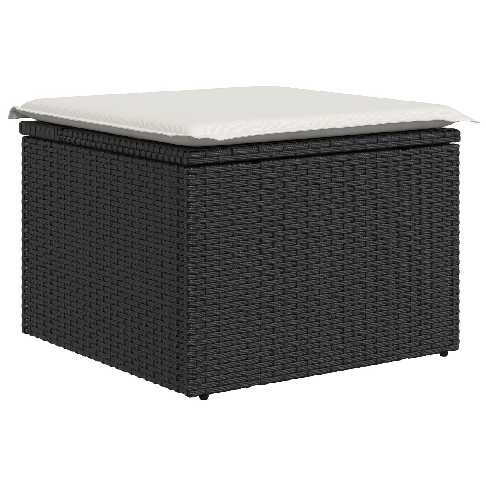 Set divano da giardino 9 pezzi con cuscini in polyrattan nero e acacia - immagine 7