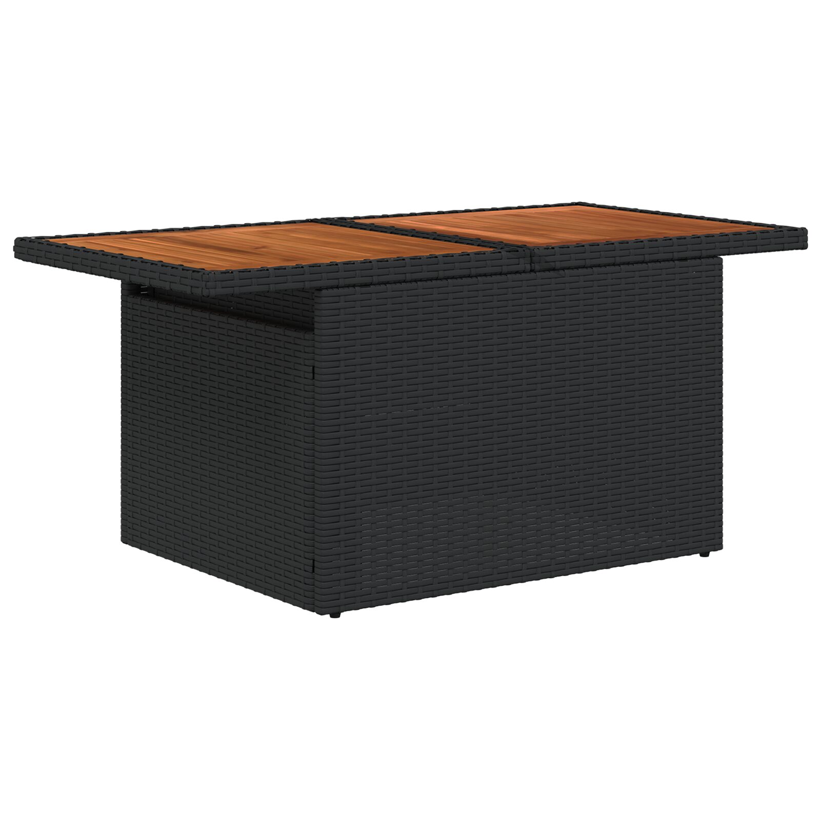 Set da giardino 7 pezzi con cuscini in polyrattan nero - immagine 6