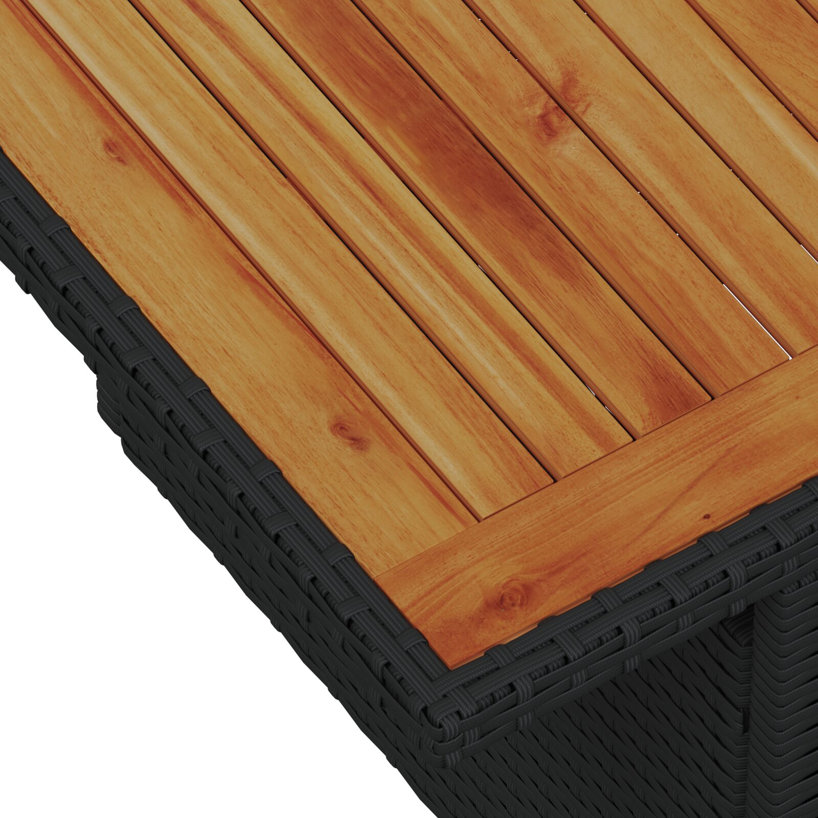 Set da giardino 7 pezzi con cuscini in polyrattan nero - immagine 9