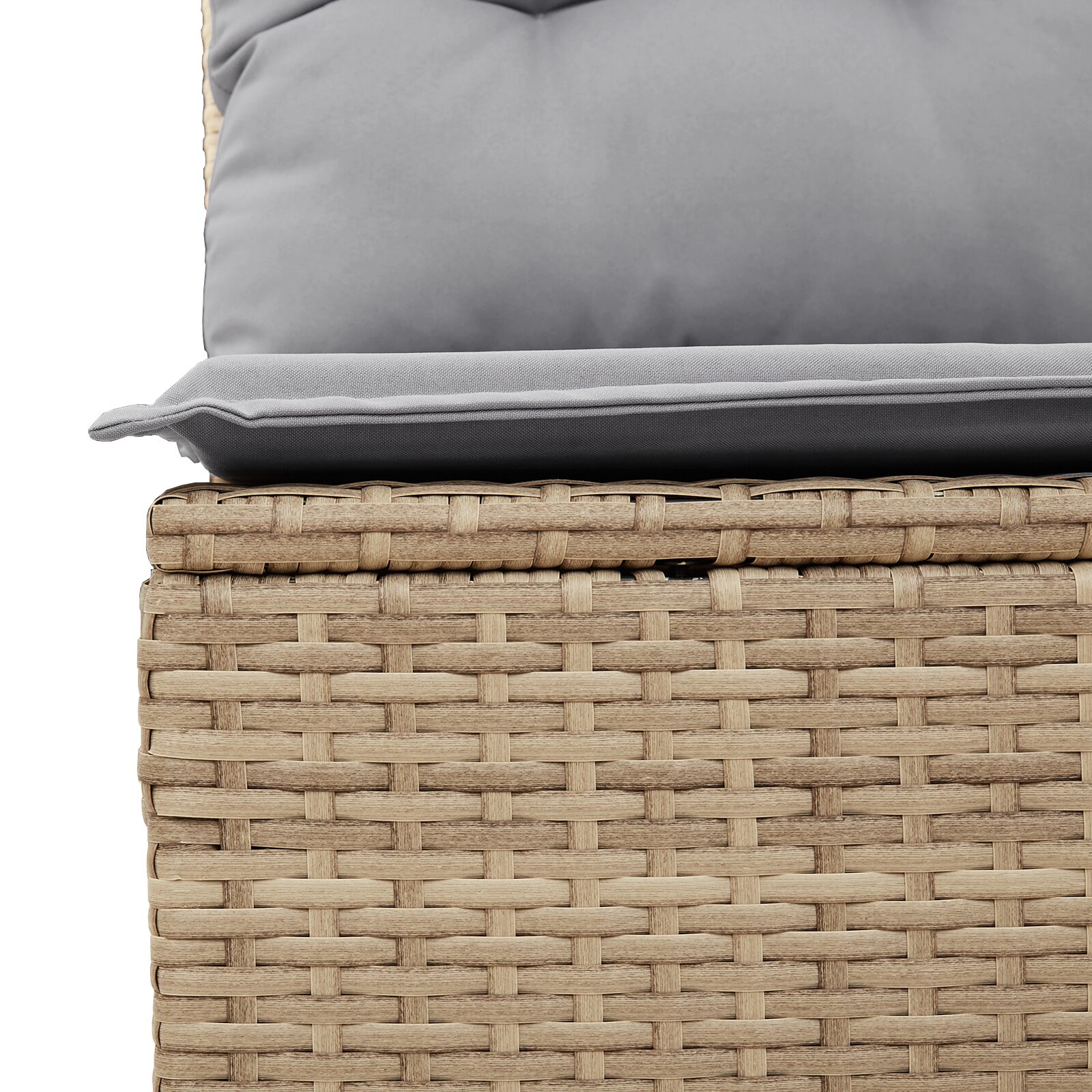 Set di Sofà da Giardino 9 Pezzi con Cuscini Beige Polyrattan - immagine 8