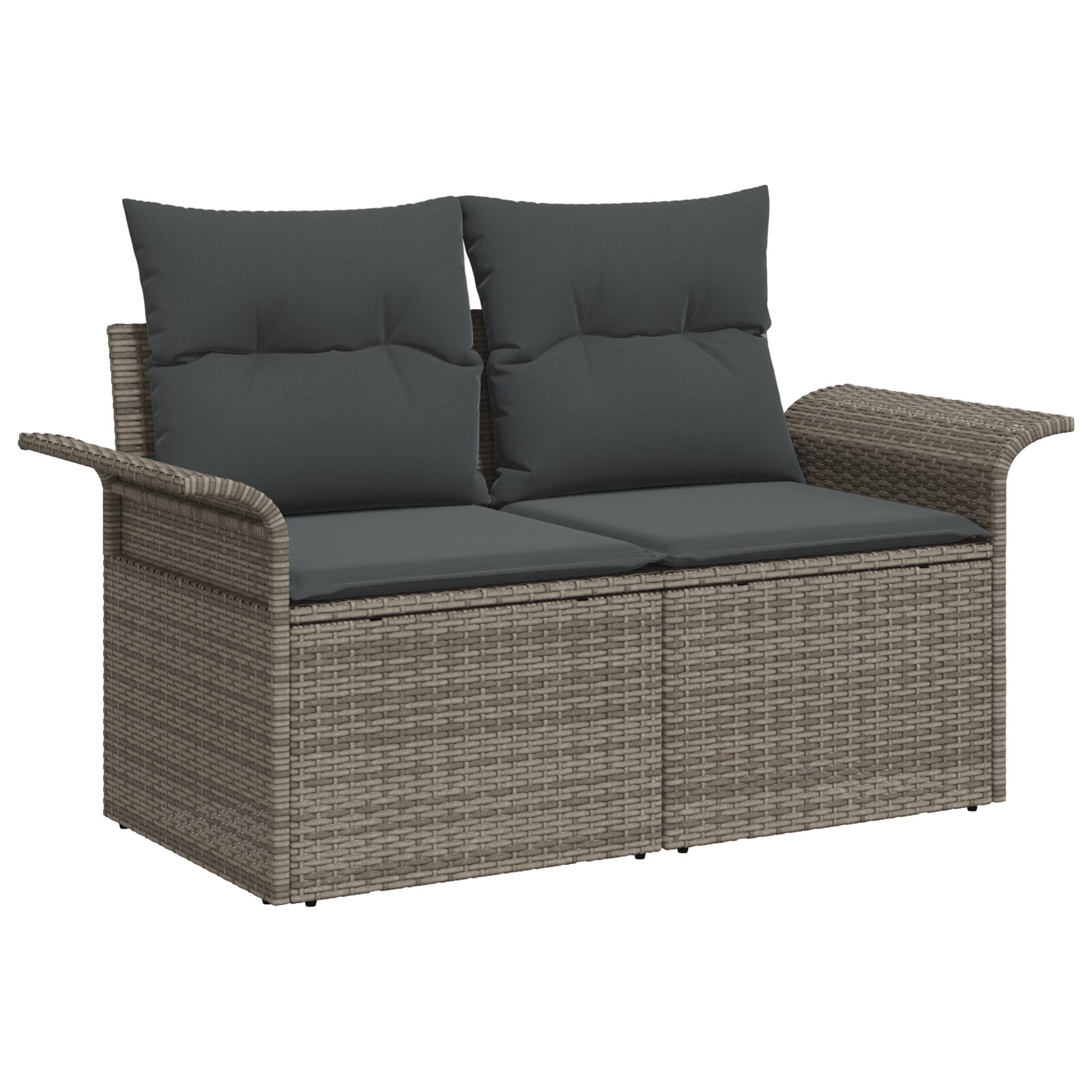 Set di Divani da Giardino 9 Pezzi con Cuscini Grigio Polyrattan - immagine 4