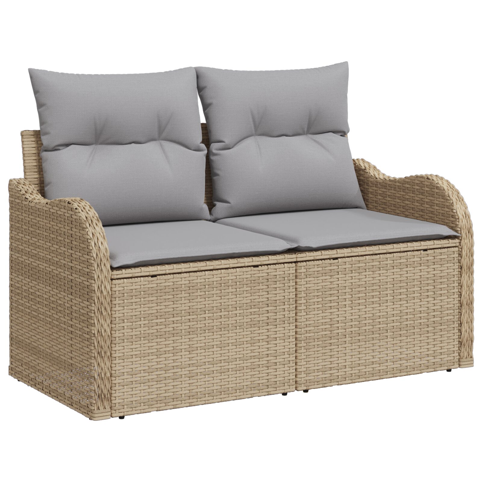 Set Divano Giardino 8 Pezzi con Cuscini Beige Rattan Polipropilene Acacia - immagine 6