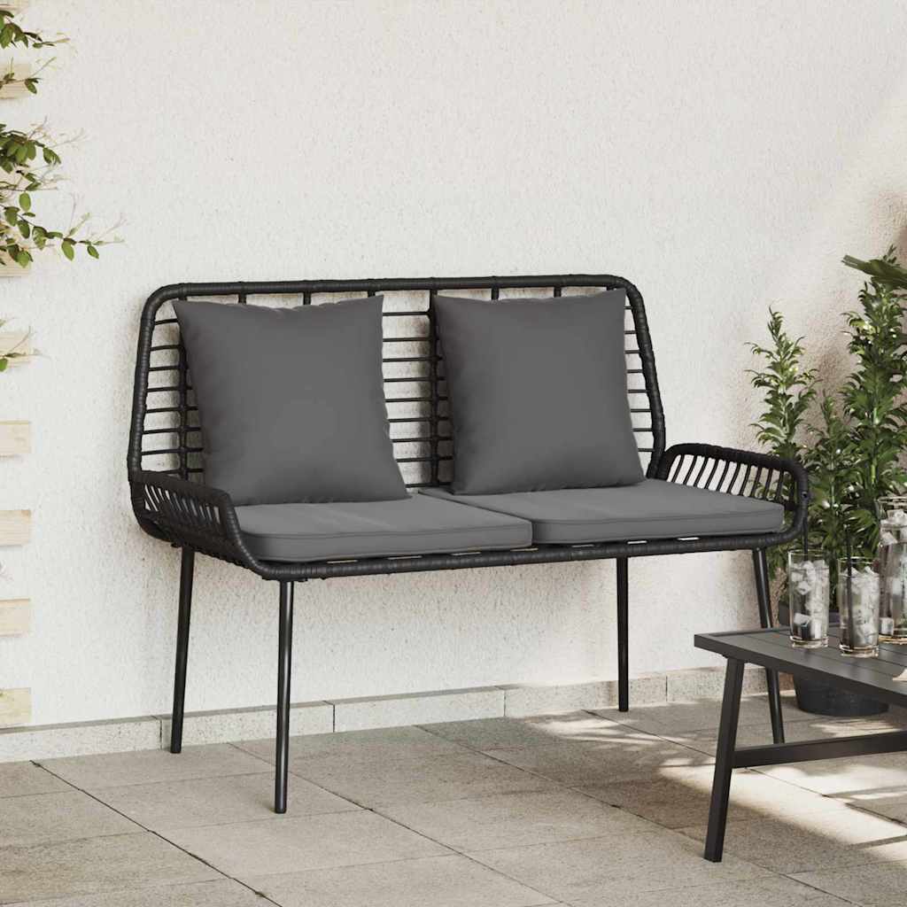 Panchina da giardino Nero, Antracite 109 x 63 x 83 cm
