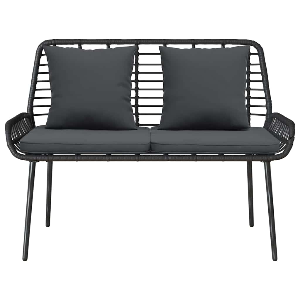 Panchina da giardino Nero, Antracite 109 x 63 x 83 cm - immagine 5