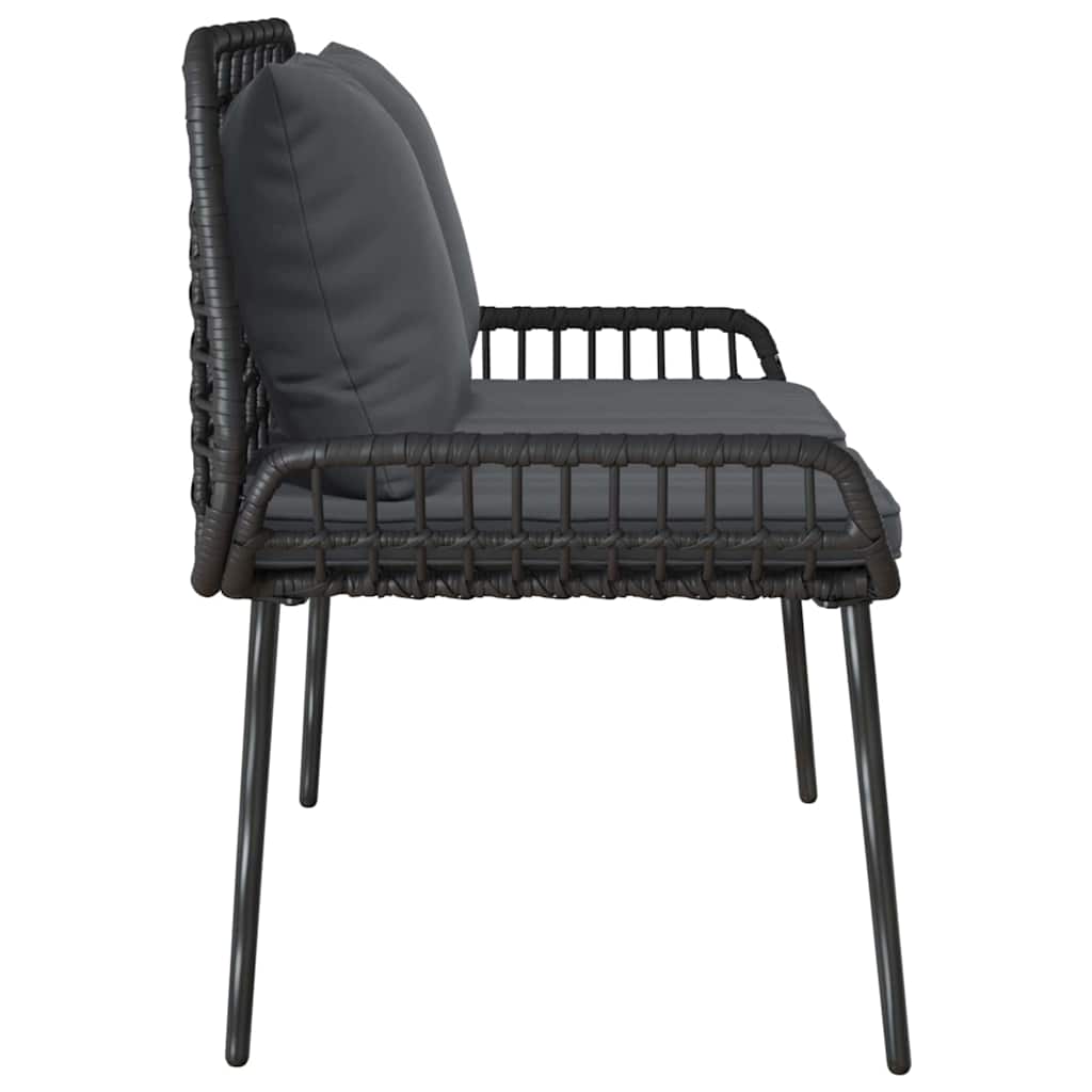 Panchina da giardino Nero, Antracite 109 x 63 x 83 cm - immagine 6