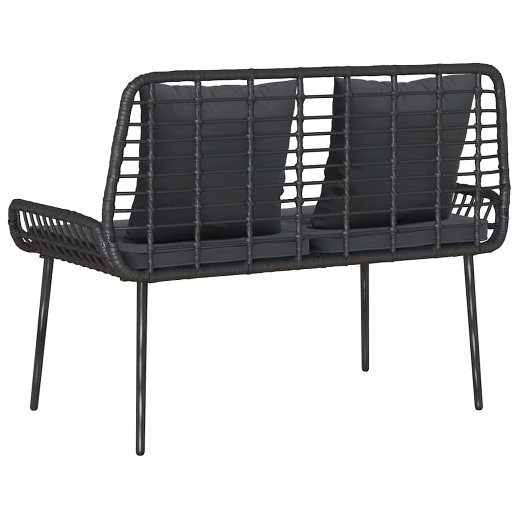 Panchina da giardino Nero, Antracite 109 x 63 x 83 cm - immagine 7