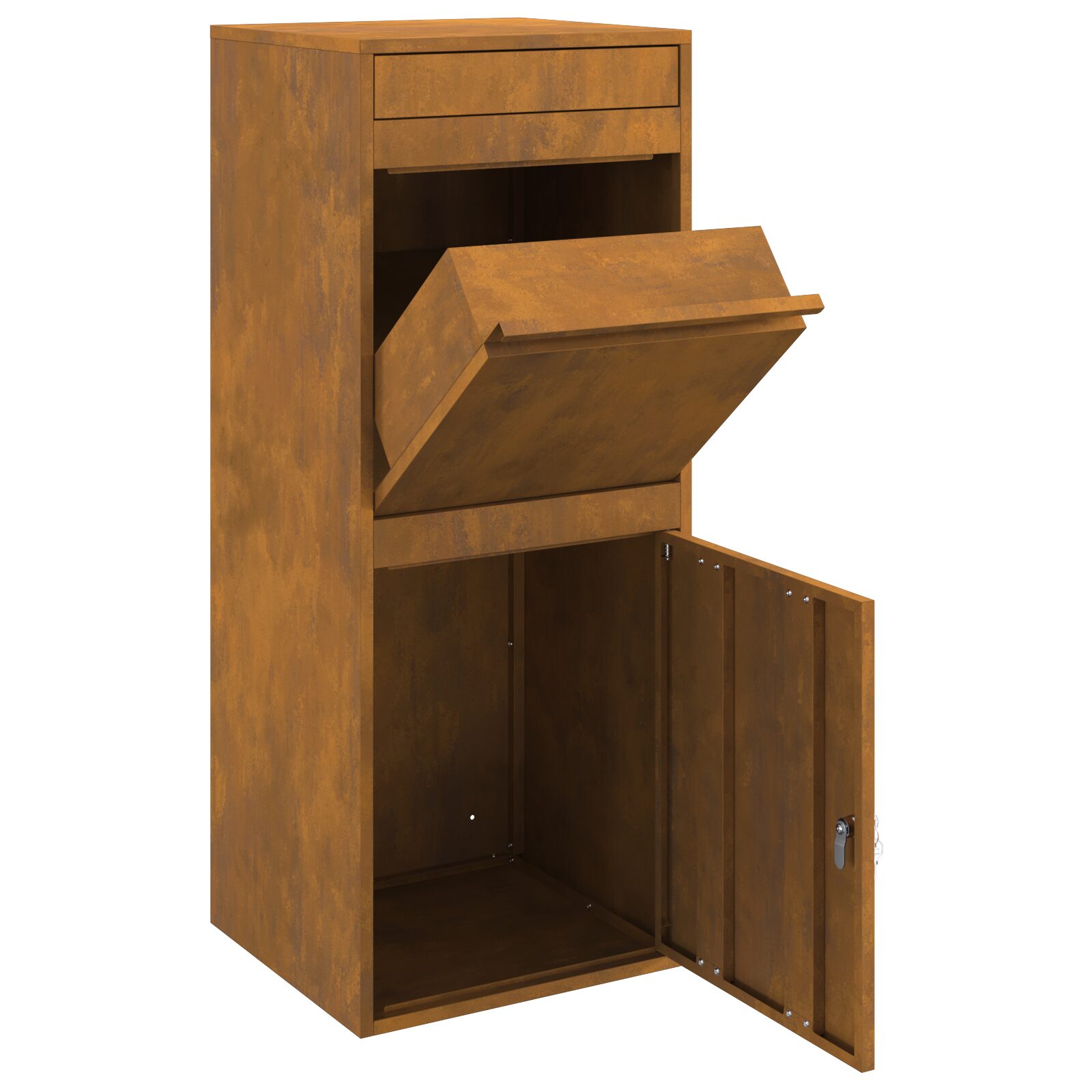 Cassetta per pacchi Ruggine 41 x 38 x 103 cm acciaio corten - immagine 5