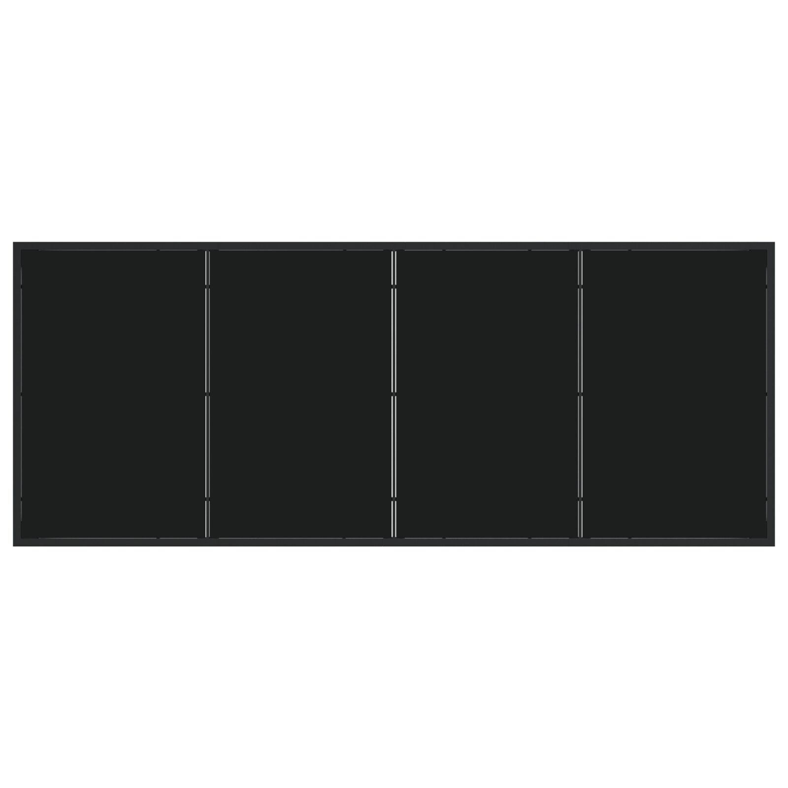 Set Pranzo Giardino 7 Pezzi con Cuscini Rattan Nero - immagine 8