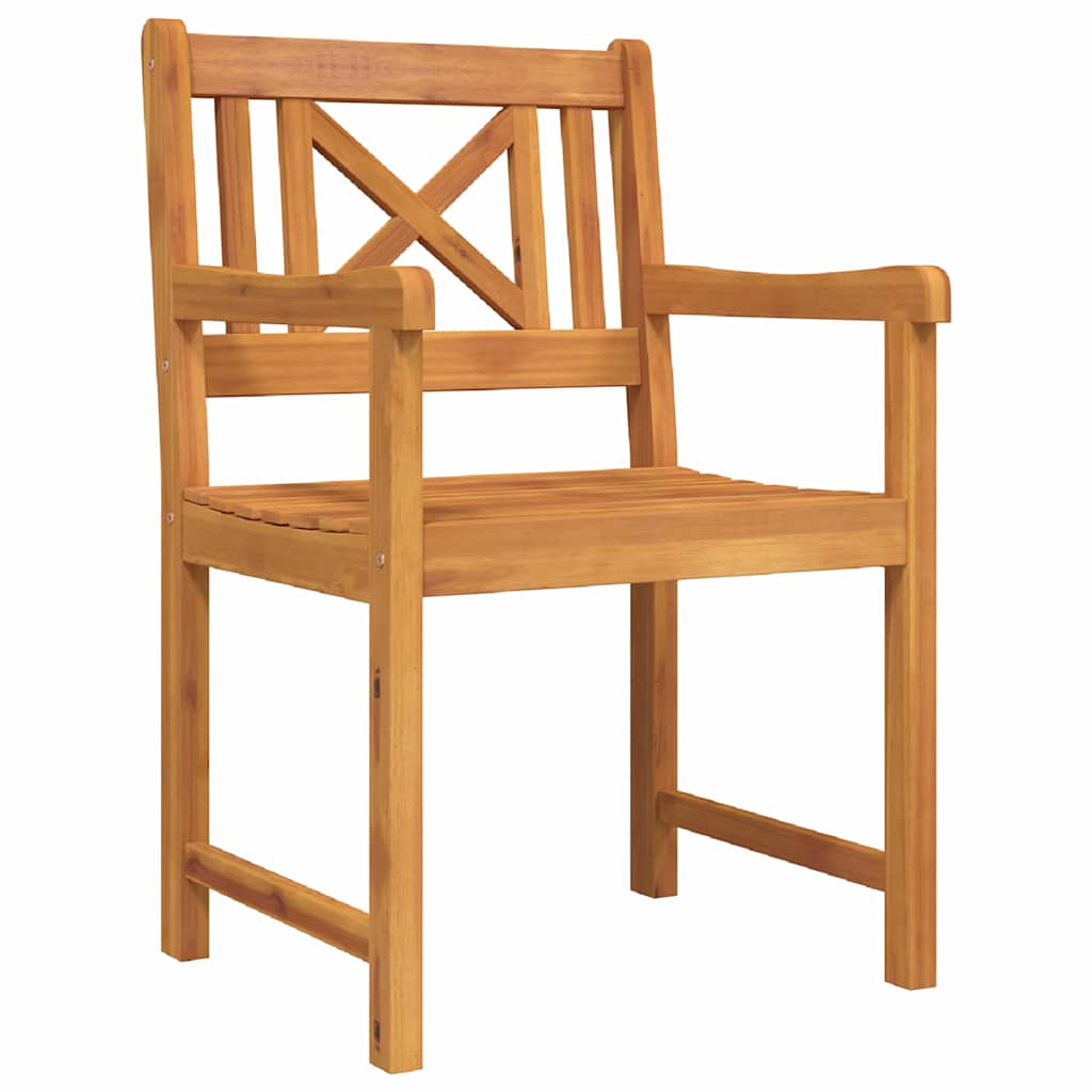 Set da Pranzo da Giardino 5 Pezzi Legno Massello di Acacia - immagine 6