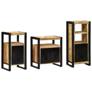 Set di mobili per il bagno 3 pcs Legno di mango massello
