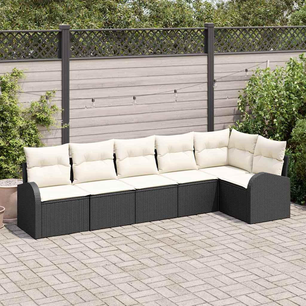 Set Divano da Giardino Marrone polyrattan