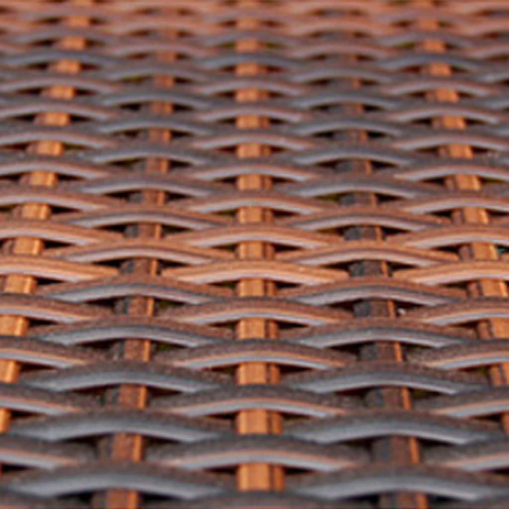 Set Divani da Giardino 6 pz con Cuscini in Polyrattan Marrone - immagine 5