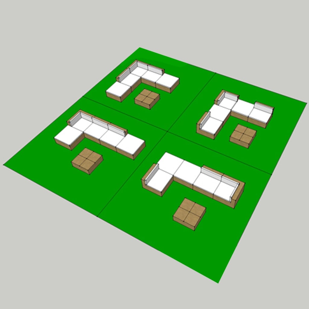 Set Divani da Giardino 6 pz con Cuscini in Polyrattan Marrone - immagine 6