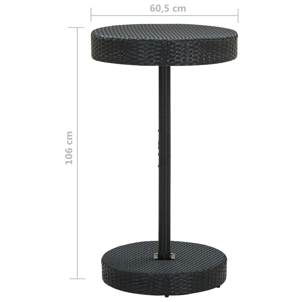 Set Bar da Giardino 3 pz con Cuscini in Polyrattan Grigio - immagine 8