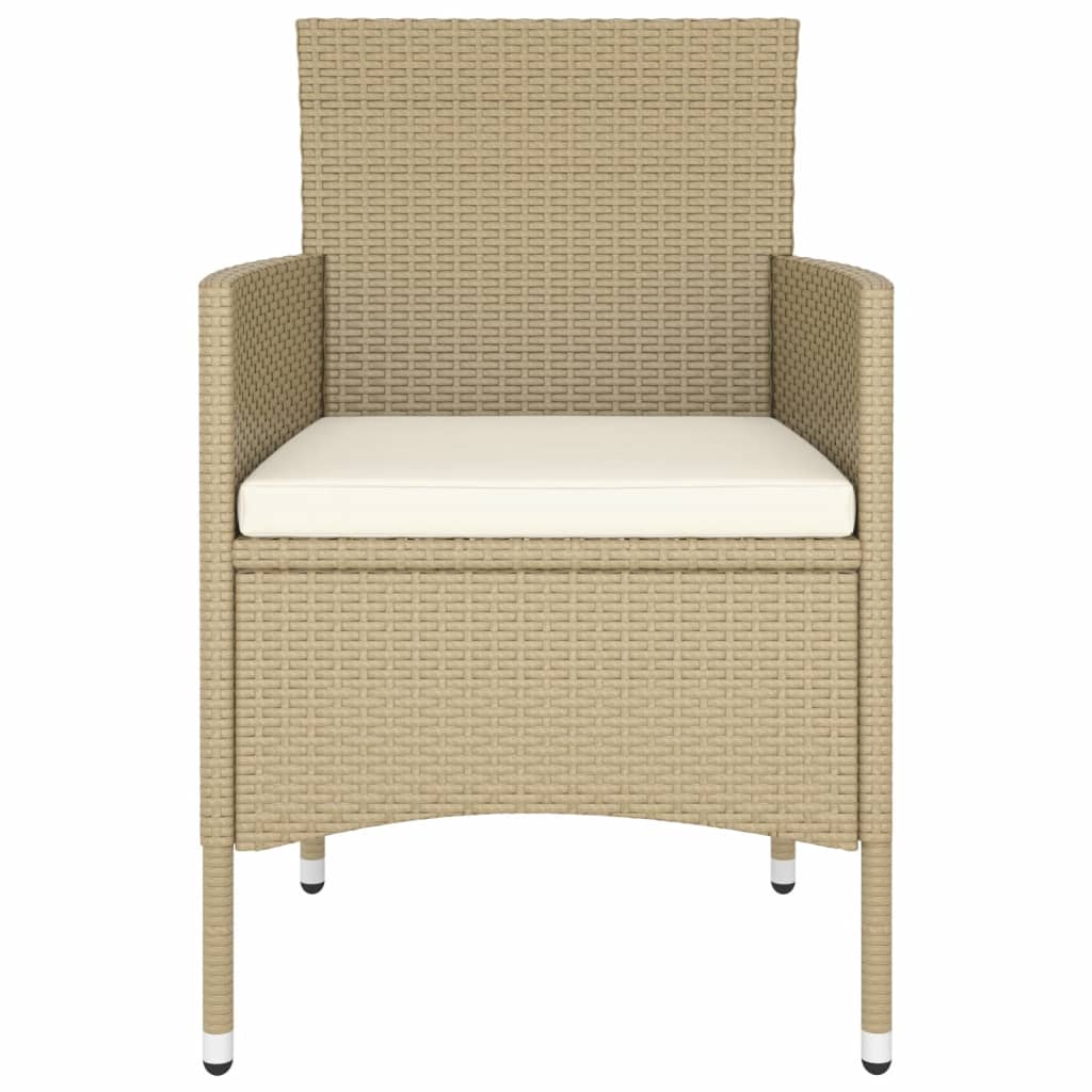 Set Bistrot Giardino 3 pz Polyrattan e Vetro Temperato Grigio - immagine 4