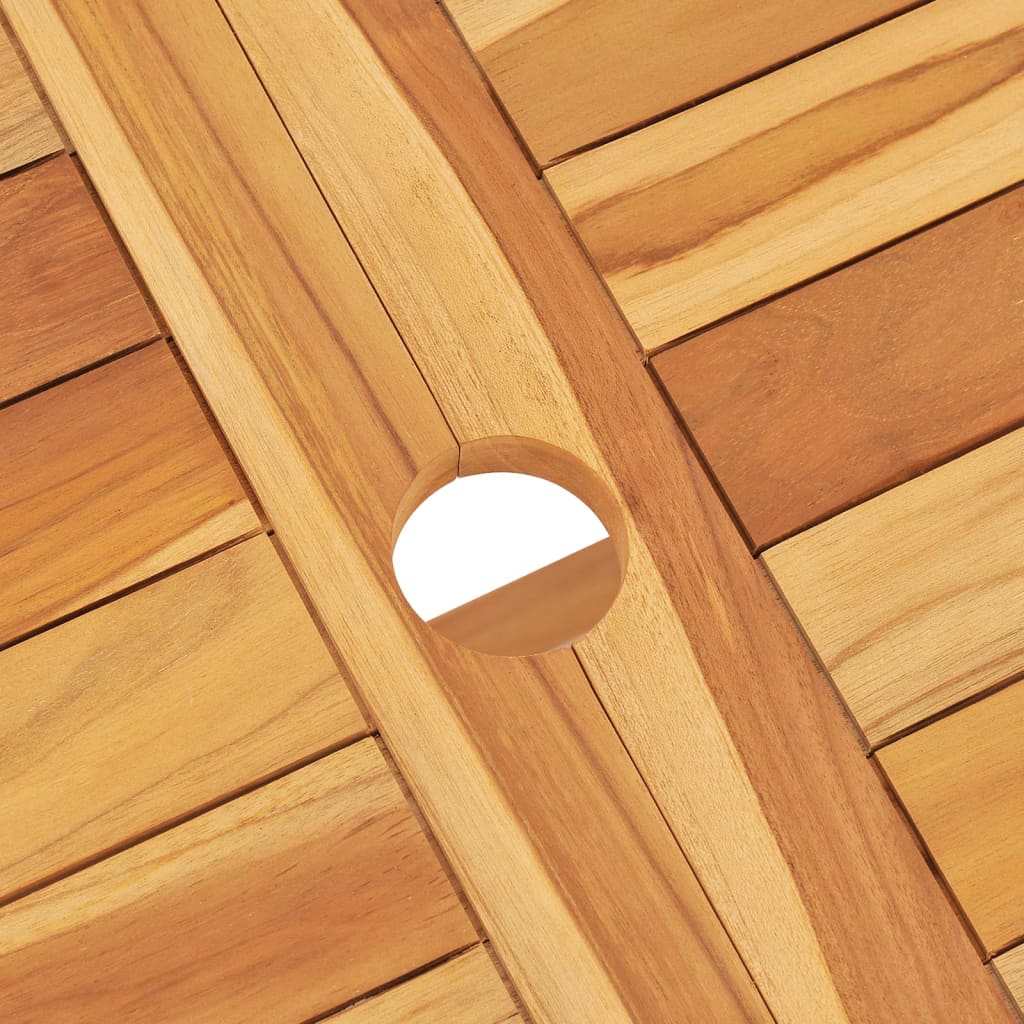 Set da Pranzo da Giardino 7 pz in Legno Massello di Teak - immagine 6