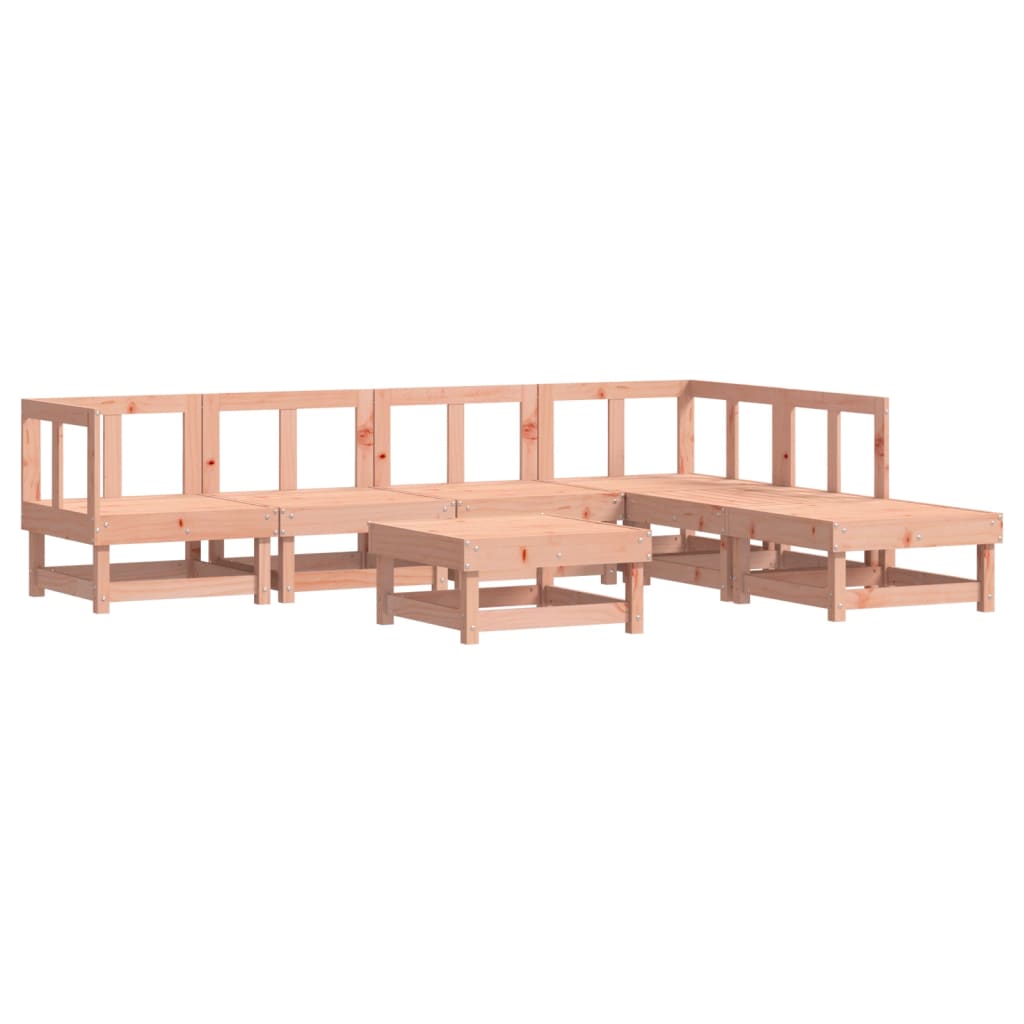 Set Divani Giardino 7 pz con Cuscini Legno Massello di Douglas - immagine 3