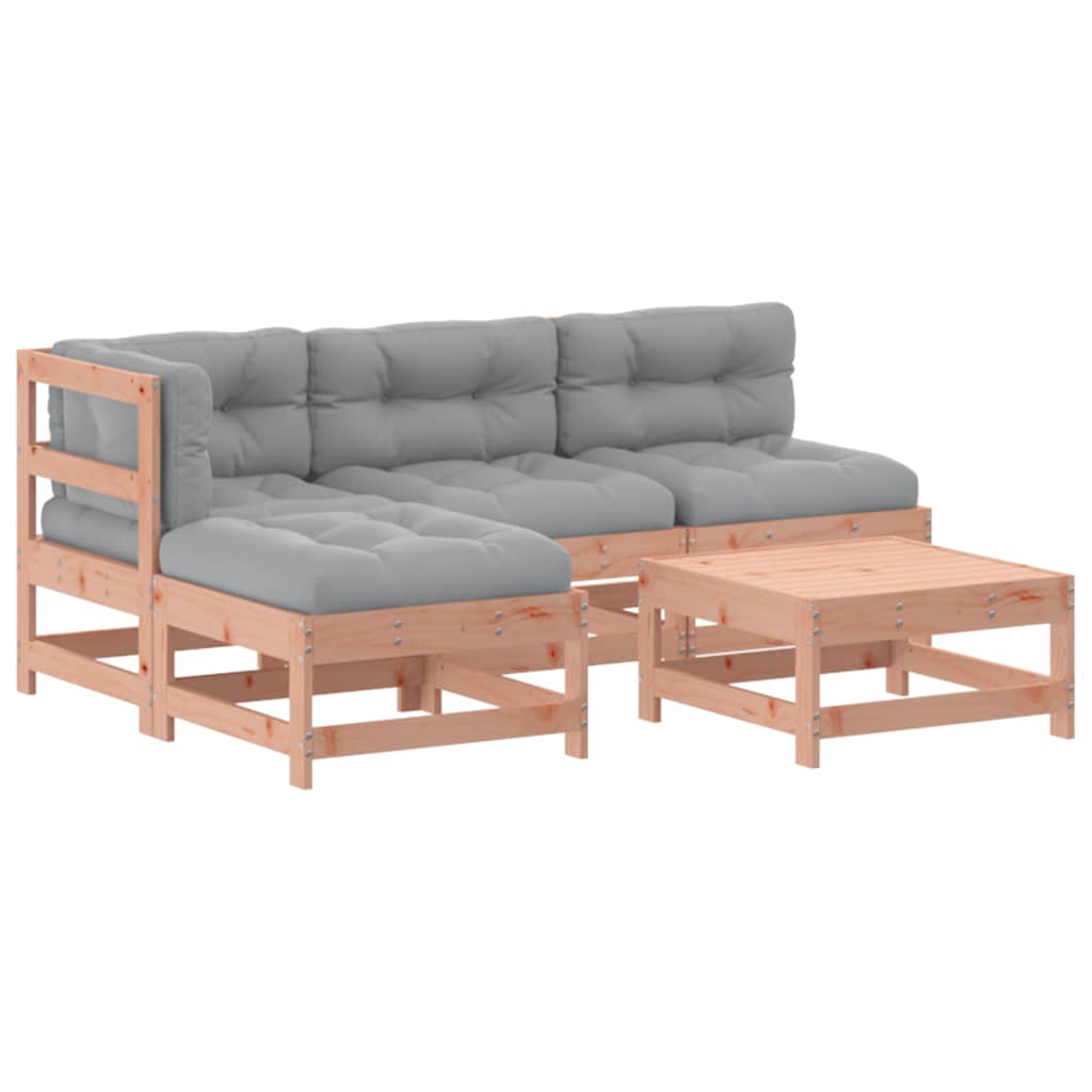 Set Divani Giardino 5 pz con Cuscini Legno Massello di Douglas - immagine 2