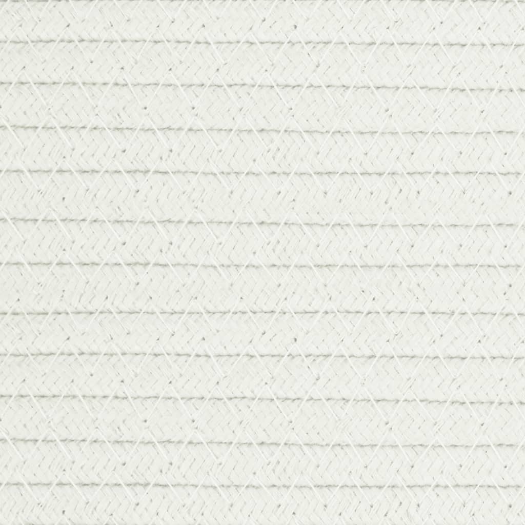 Cestino Portaoggetti Beige e Bianco Ø38x46 cm in Cotone - immagine 7
