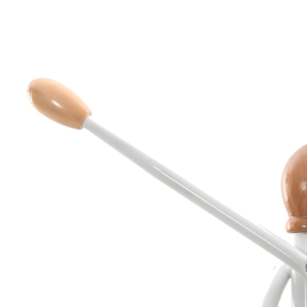 Appendiabiti Bianco 176 cm in Ferro Verniciato a Polvere - immagine 6