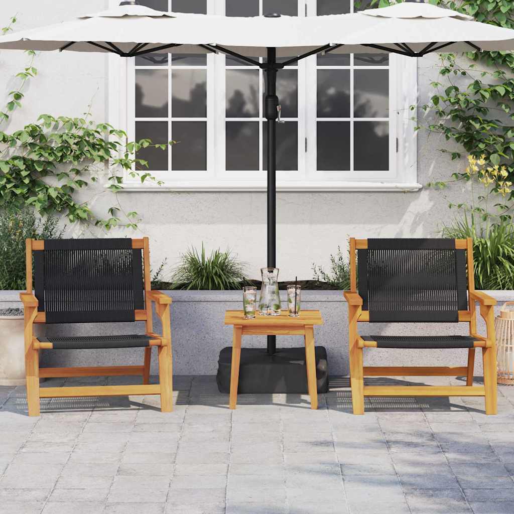 Set da pranzo per esterni Marrone Legno di Acacia Massello - immagine 4