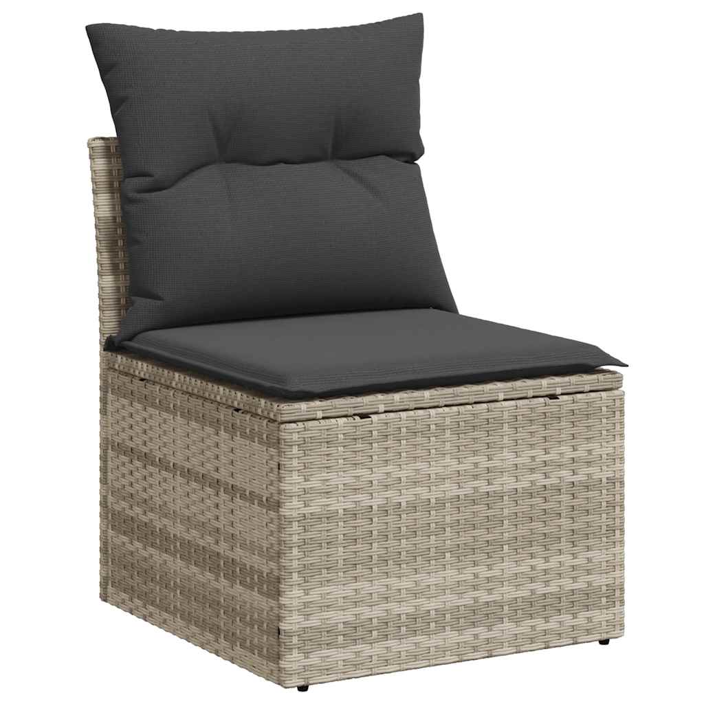 Set Divani da Giardino con Cuscini 7pz Nero Polyrattan - immagine 5
