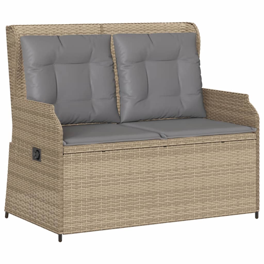 Set Divani da Giardino 3 pz con Cuscini in Polyrattan Grigio - immagine 3