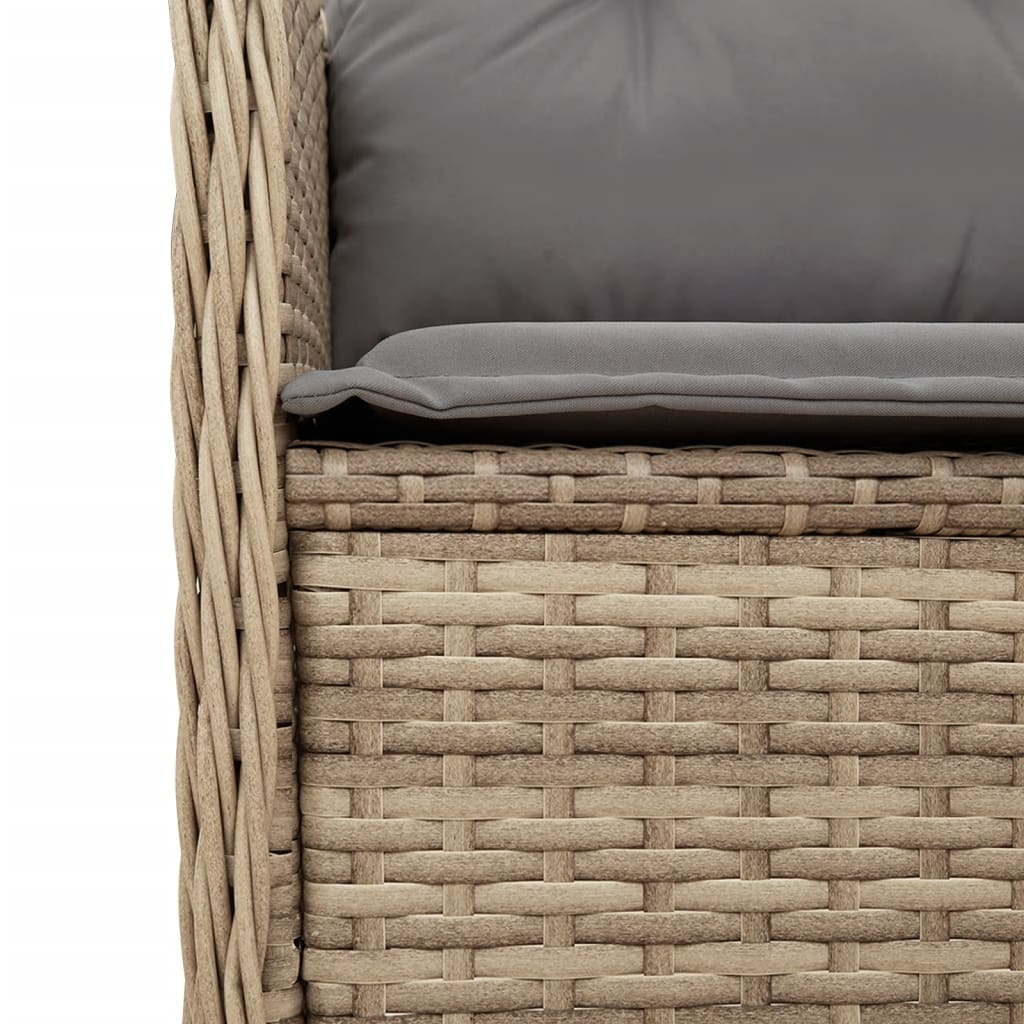 Set Divani da Giardino 3 pz con Cuscini in Polyrattan Grigio - immagine 6