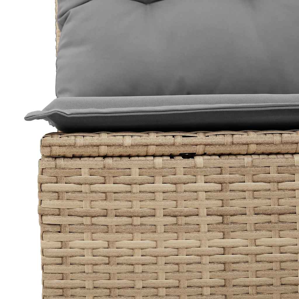 Set Divani da Giardino 11 pz con Cuscini in Polyrattan Nero - immagine 8