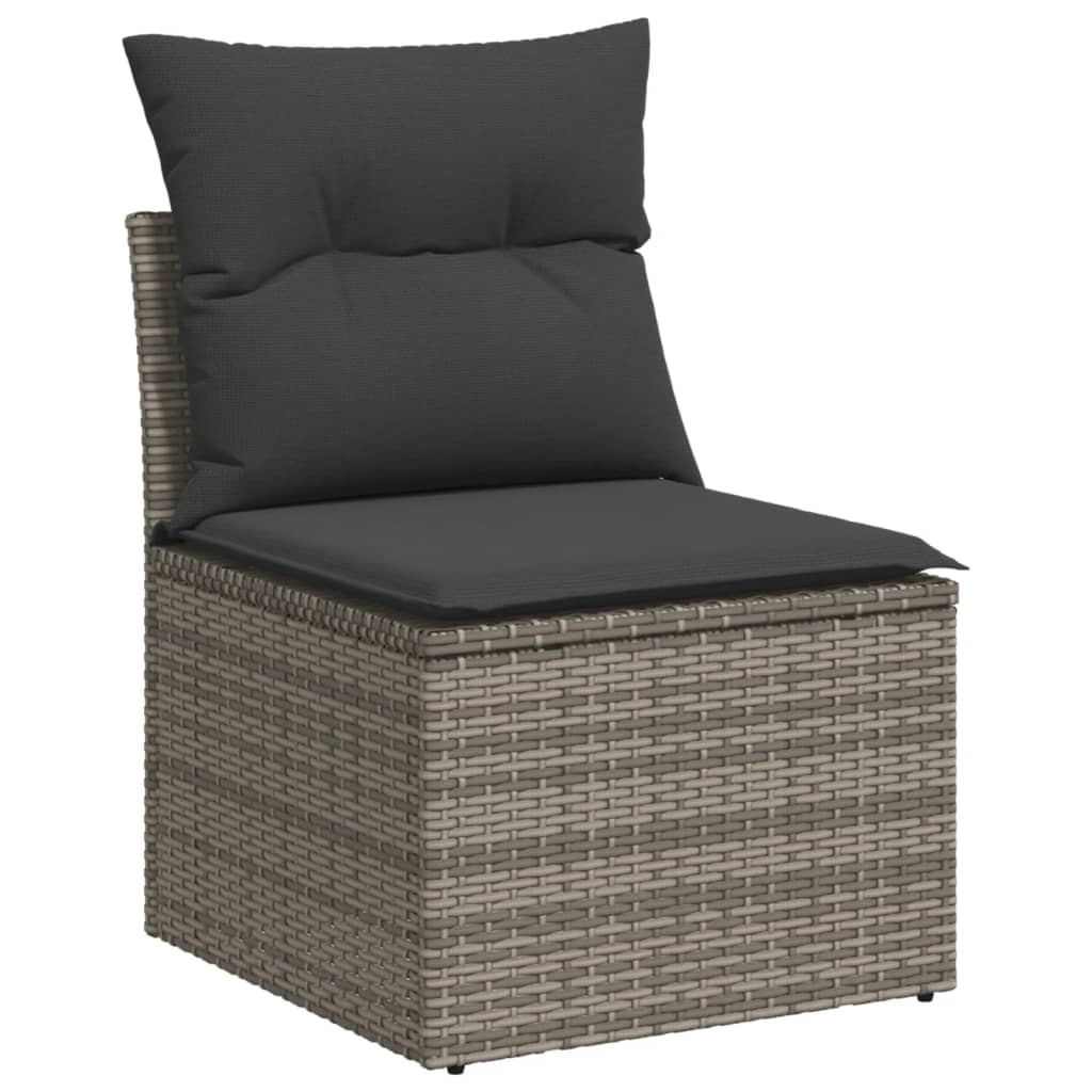 Set Divano da Giardino 5 pz con Cuscini Beige in Polyrattan - immagine 3
